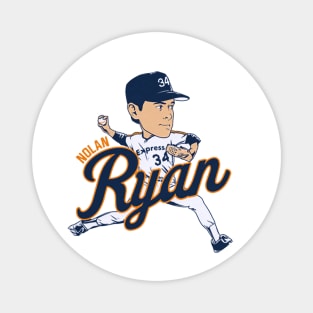 Nolan Ryan Houston Caricature Magnet